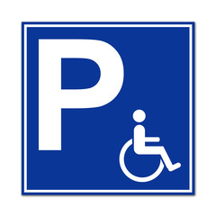 Señal aparcamiento para minusvalidos