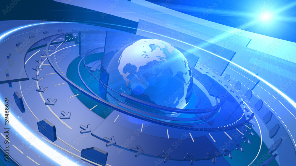 Aufkleber world globe digital network connection background