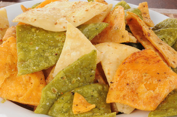 Fried vegetable tortilla chips