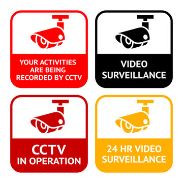 CCTV pictogram, video surveillance, set symbol security camera