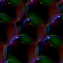 Bubbles seamless on black