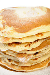 pancakes on a white background