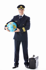 The pilot of a globe and suitcase © AboutLife
