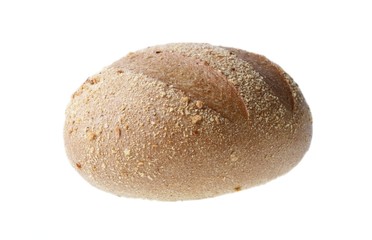 Cereal bread on white background