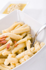 Pasta with artichoke pesto.