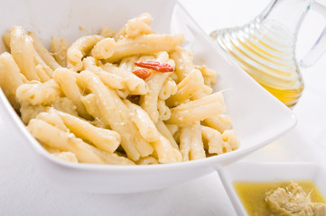 Pasta with artichoke pesto.