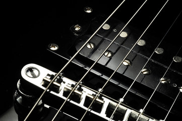 detail of electric guitar
