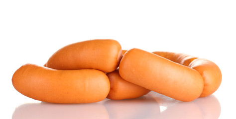 tasty sausages isolation on white