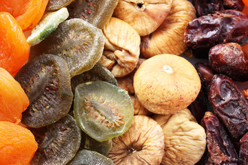 Dried fruits close up