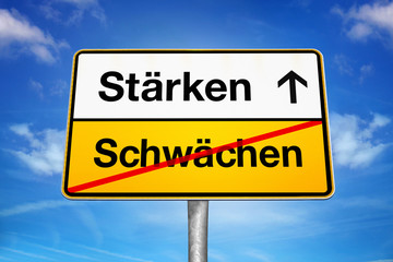 Obraz premium Stärken und Schwächen