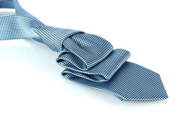 Blue tie isolated on white