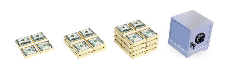 Three dollar packs and iron safe.