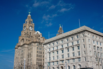 Fototapeta na wymiar Liverpool's World Heritage status waterfront buildings