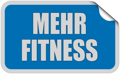 Sticker blau eckig curl oben MEHR FITNESS