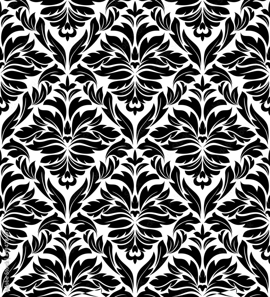 Poster Damask seamless background