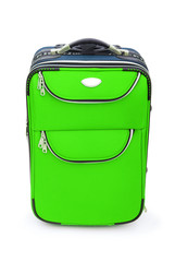 Luggage concept with case on the white