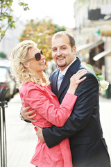 Man and girl on a date