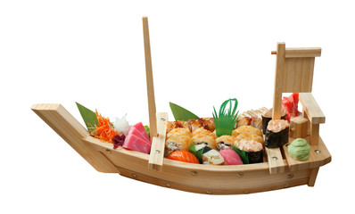 set of japanese sushi.