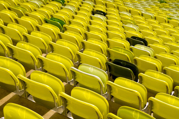 Yellow stadium seats