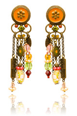 Beauty fashion concept with earrings