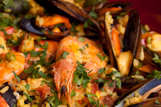 Mix Of Rice And Seafood - Paella