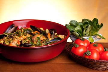 Paella And Tomatoes