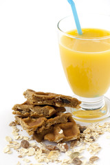 Homemade waffles with muesli