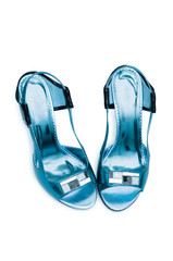 Female shoes on white background