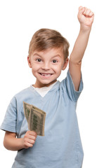 Boy with dollars