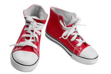 Red retro sneakers