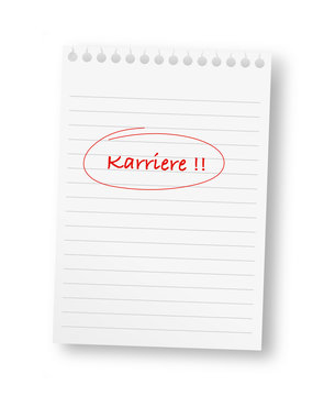 Notiz "Karriere"