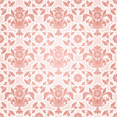 Lace background, pink ornamental flowers