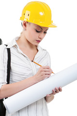 Girl with hard hat