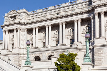 Facade of Library of Congress Washington DC