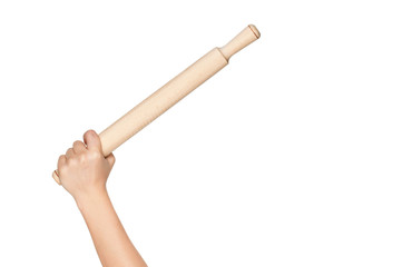 Hand with rolling pin