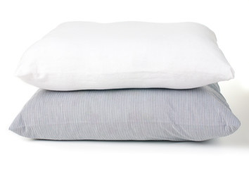 Fototapeta na wymiar striped and white pillows