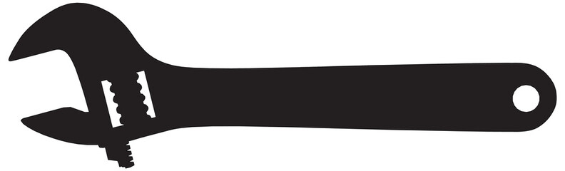 wrench vector outline silhouette