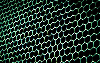 abstract metallic grid