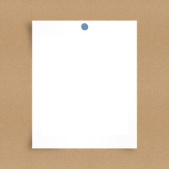 Blank note paper on board background