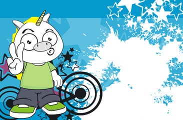 Fototapeta premium unicorn kid cartoon background8