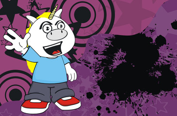 unicorn kid cartoon background2