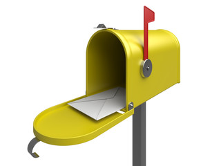 Mailbox with letter