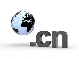 3D Domain cn mit Weltkugel