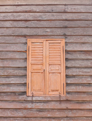 wooden window  and wood plank wall