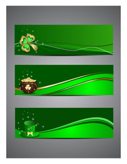 Abstract, A set of headers for St. Patrick's Day.