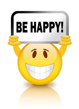 Be happy smiley illustration