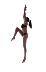 sporty woman in bikini