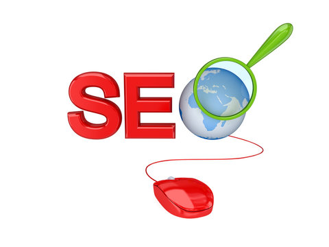 Stylized word SEO.