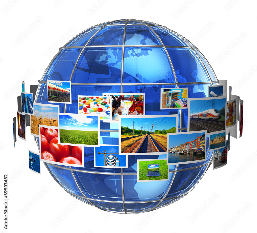 Poster telecommunication and media technologies concept