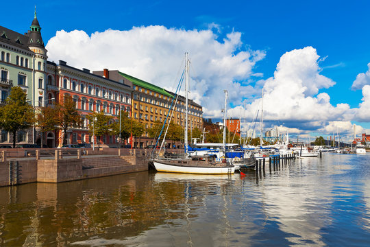 Old port in Helsinki, Finland